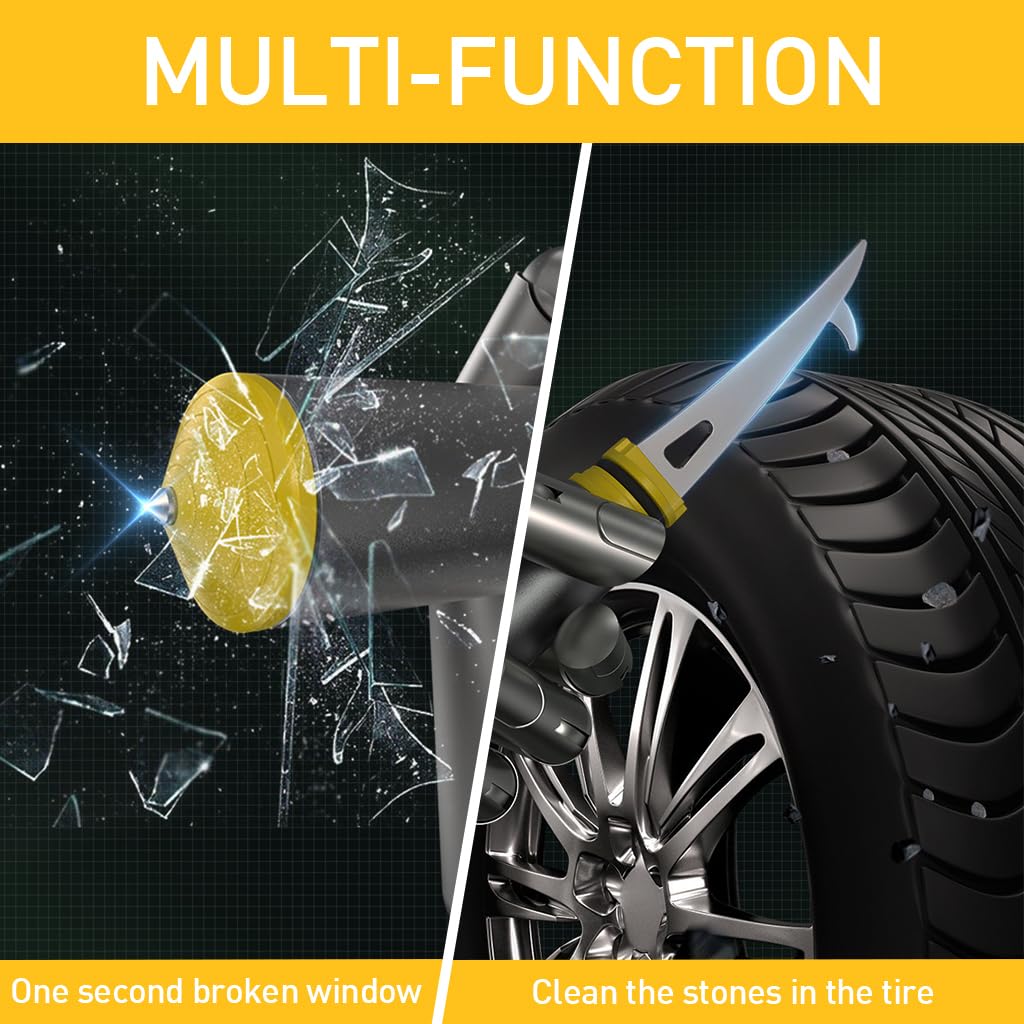 STHIRA Car Multi Tool 3 In 1 Car Emergency Tool Tungsten Steel Window Breaker Safety Tire Tread Pick Car Interior Detailing Brush Emergency Tool STHIRA Car Multi Tool 3 In 1 Car Emergency Tool Tungsten Steel Window Breaker Safety Tire Tread Pick Car Interior Detailing Brush Emergency Tool
